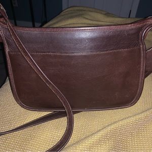 Coach brown leather crossbody